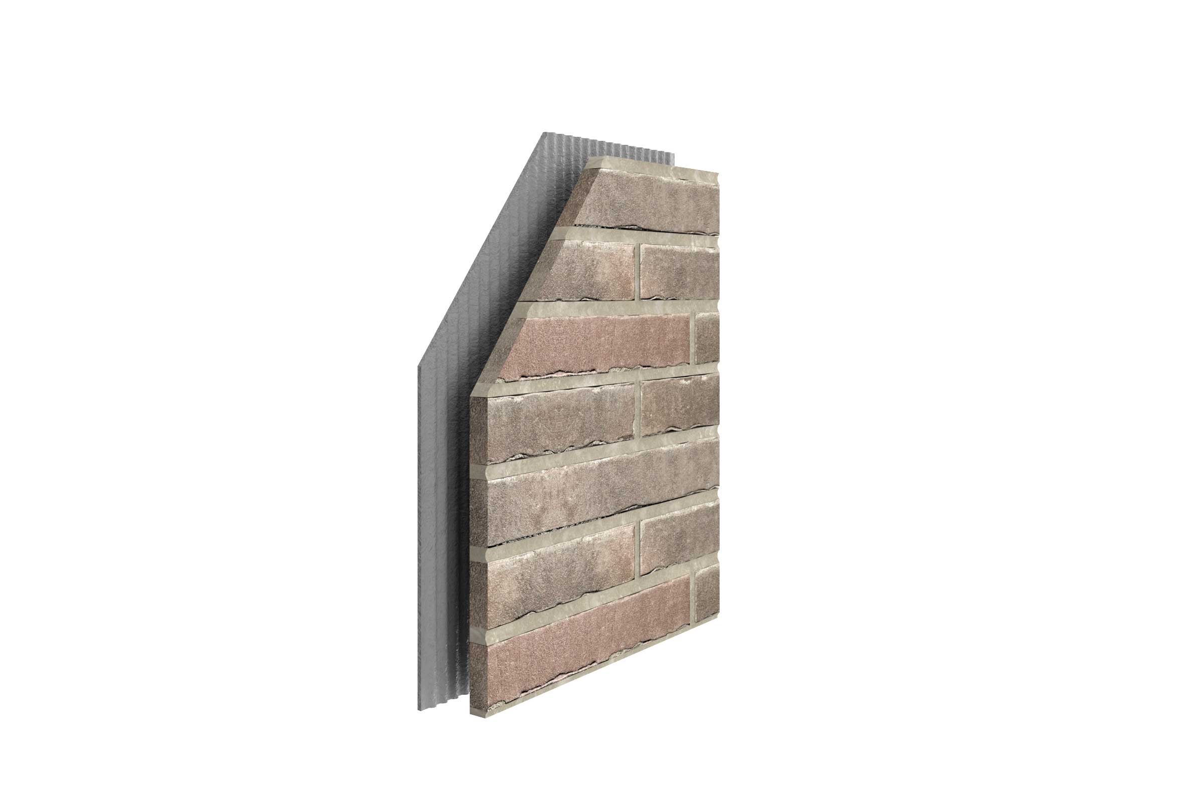 Camada de material de revestimento StoBrick com o sistema ETICS StoTherm Mineral