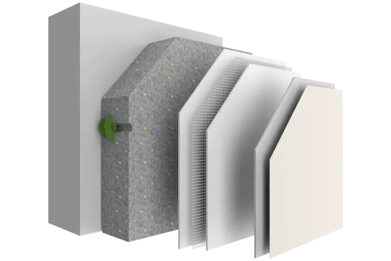 Composição do sistema SATE StoTherm AimS® com painel isolante de EPS de biomassa: vantagens do SATE