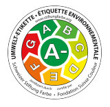 Etiqueta medioambiental CH A- de color