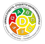 Etiqueta ambiental CH D colorida