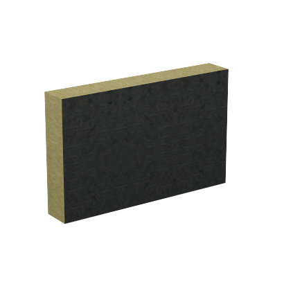 Sto-Panel de lana de roca 035 FV con velo tejido negro